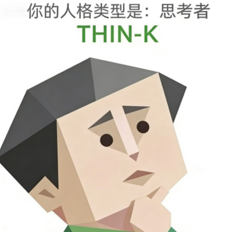 SBTI 人格测试 · 思考者（THIN-K）插画